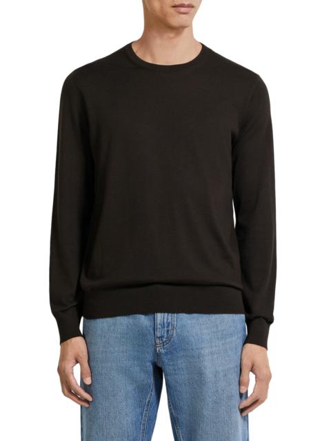 ZEGNA CREW NECK SWEATER IN CASHSETA MÉLANGE