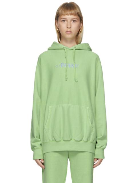 Other Designers Awake Light Green Embroidered Logo Hoodie