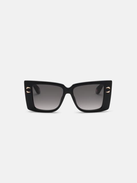 Roberto Cavalli Sunglasses with wide rectangualr front with fangs