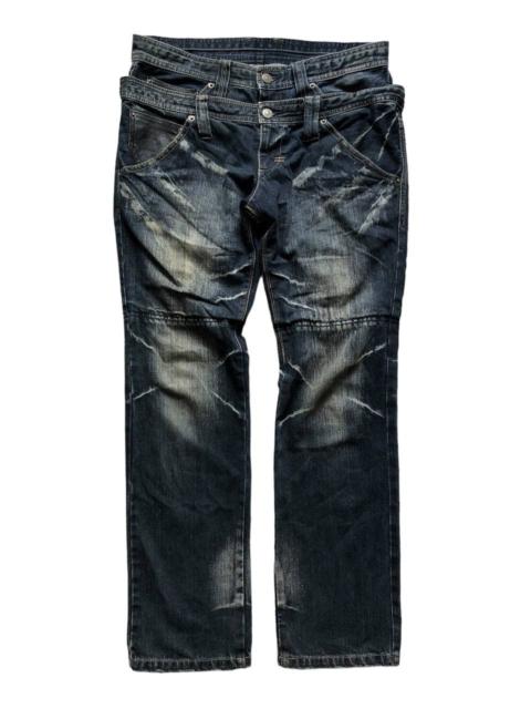 Other Designers If Six Was Nine - PPFM Double Waist Leather Pocket Denim Pants