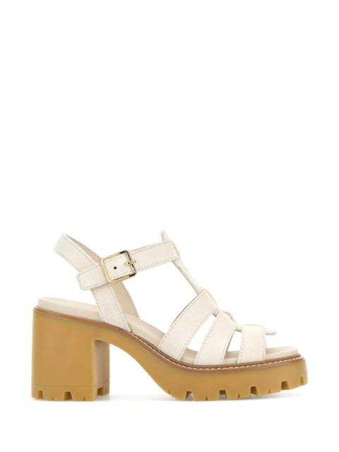 Prada Prada Women White Suede Sandals
