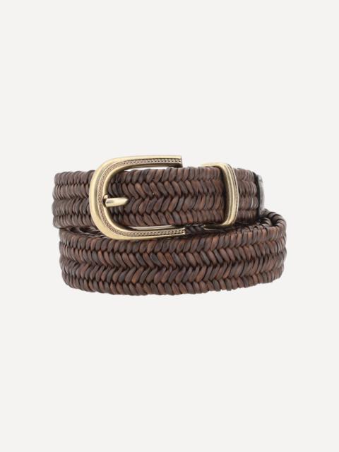 Brunello Cucinelli Braided stretch leather Belt