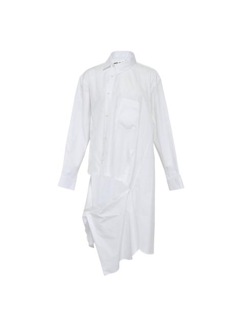 Comme Des Garçons Cotton Broad Cutting Out Blouse