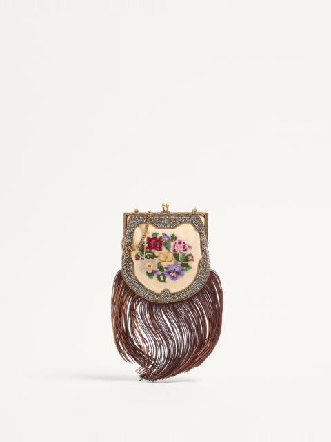Valentino VALENTINO GARAVANI NELLCOTE FAIRYTALES SMALL CLUTCH EMBROIDERED WITH FRINGES