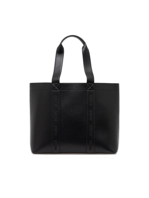 HUGO logo-embossed tote bag
