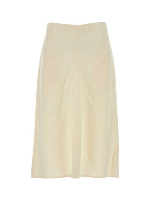 Bottega Veneta Bottega Veneta Women Cream Satin Skirt
