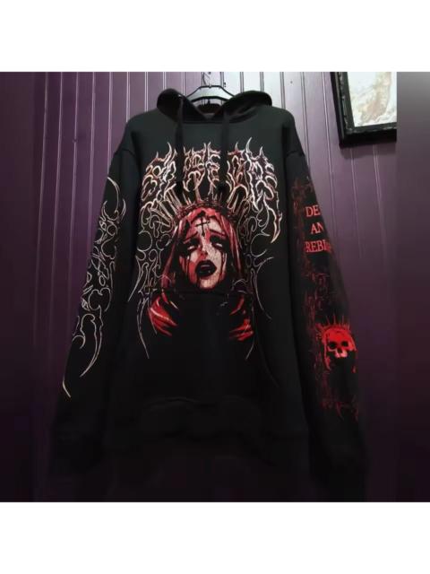 Other Designers Japanese Brand - Y2K Black Dark Theme Hooded Sweatshirt