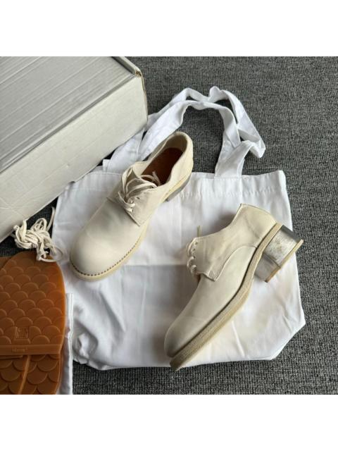 Guidi Guidi 792zi silver heel white derby shoes