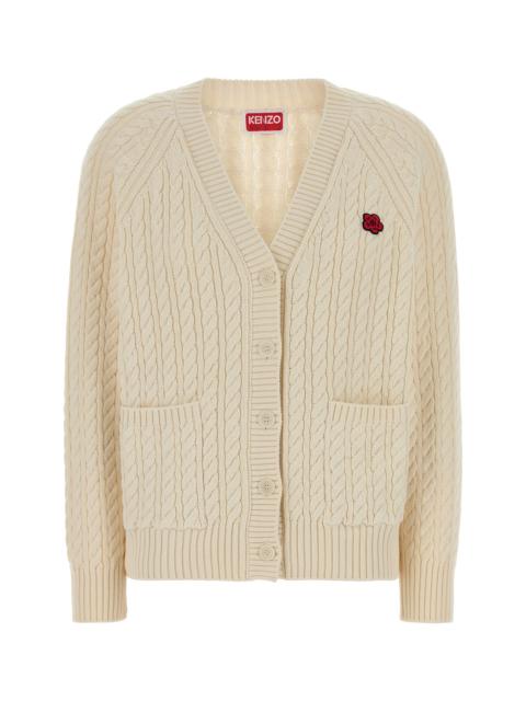 KENZO Ivory cotton blend cardigan