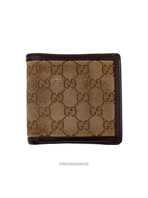 GUCCI Gucci GG Canvas Bifold Wallet - Brown