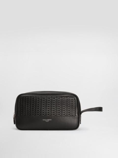 Dolce & Gabbana Woven plongé calfskin necessaire