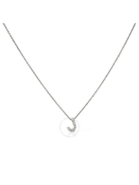 ROBERTO COIN Roberto Coin 18K White Gold Tiny Treasures Diamond Letter "J" Pendant