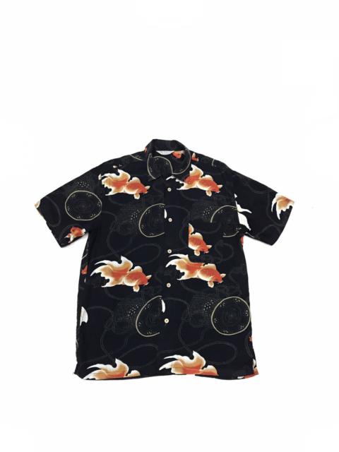 Other Designers VINTAGE FULLPRINT GOLDFISH RAYON HAWAII SHIRT
