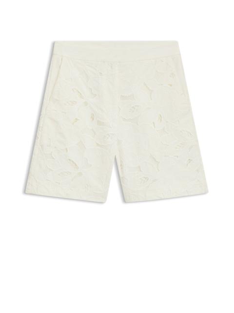 BOSS WIDE-LEG SHORTS WITH BRODERIE ANGLAISE