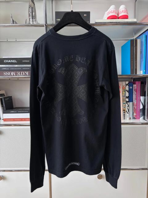 Chrome Hearts Chrome Hearts Black Pattern Cross Flower Circle Sanskrit Long Sleeve