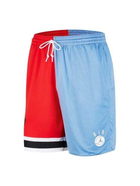Jordan Air Jordan Drawstring Casual Sports Shorts Red Blue Splicing CZ2505-448