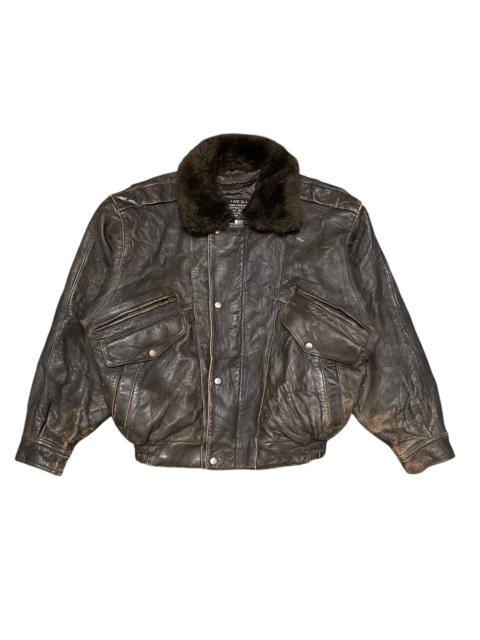 Other Designers Vintage Ulcolow Military Type G-1 Leather Jacket Usaf