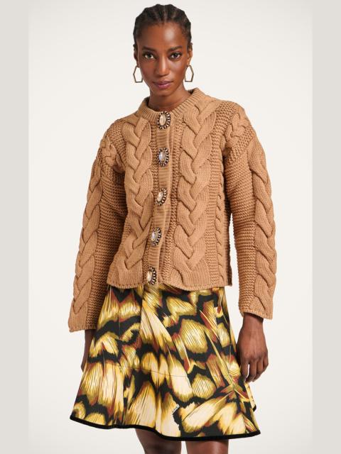 La DoubleJ La DoubleJ Portrait Cardigan in Solid Brown at Nordstrom