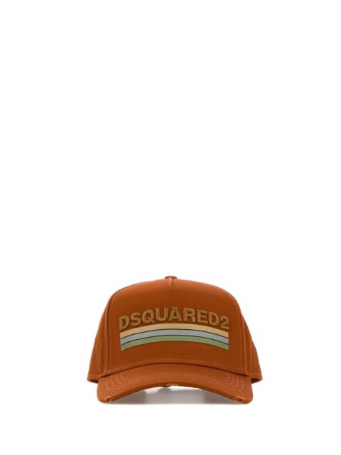DSQUARED2 Dsquared Men Orange Cotton Baseball Cap