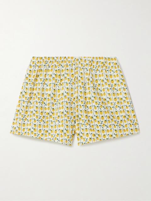 STAUD Paddle Printed Cotton-blend Shorts