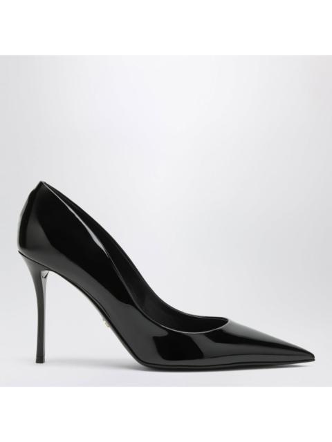Dolce & Gabbana DOLCE & GABBANA Black Patent Leather 90mm Pumps New & Authen