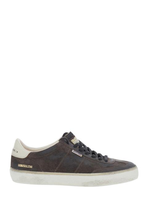 Golden Goose Golden Goose Men Gray Sneakers 'Soul-Star Suede' With Leather Details