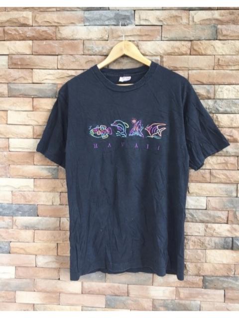 Other Designers Vintage - Vintage 90s Hawaii Tshirt single stich Embroided spellout