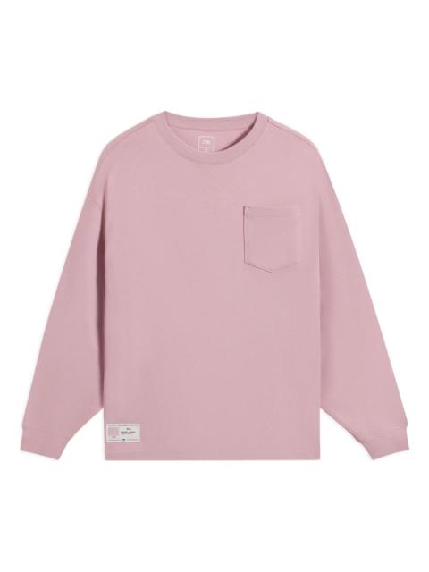 Li-Ning Li-Ning Chinese Color Pocket Long Sleeve T-shirt 'Pink' AHSS751-8