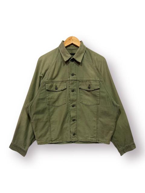 Other Designers Vintage - AP STUDIO OLIVE BOMBER MILITARY INSPIRE JACKET