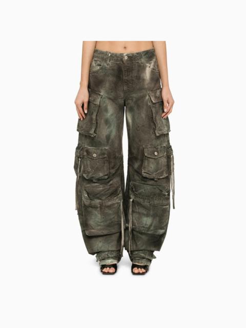 The Attico Camouflage Denim Cargo Jeans Women