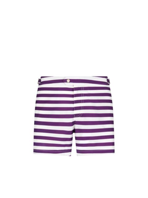 TOM FORD WIDE STRIPE PRINT NYLON SWIM SHORT