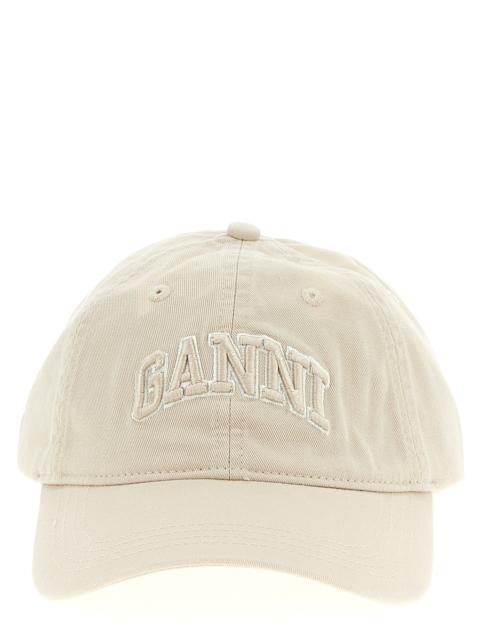 GANNI Embroidery Cap Hats White