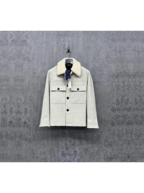 Dior Dior lambskin collar woolen button jacket