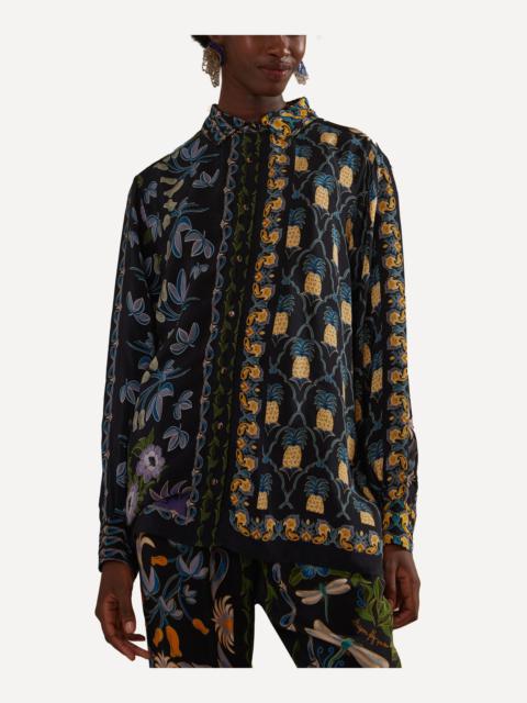 FARM RIO Winter Garden Black Pyjama Shirt