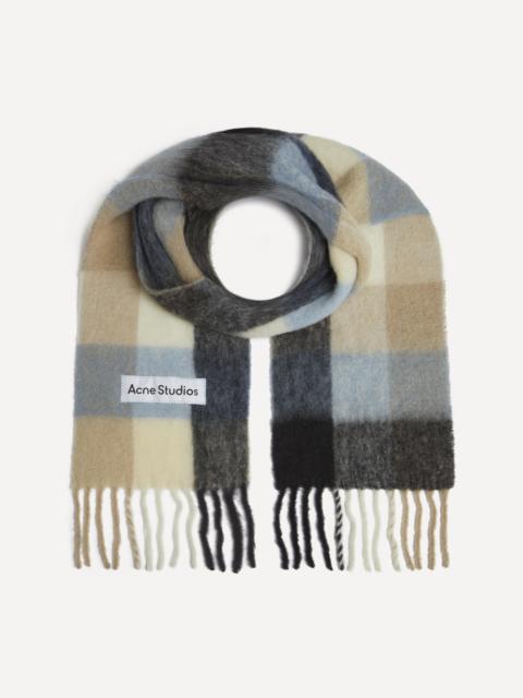 Acne Studios Wool-Mohair Checked Scarf