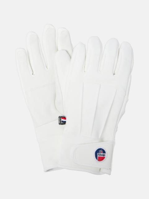Fusalp Glacier leather-trimmed ski gloves