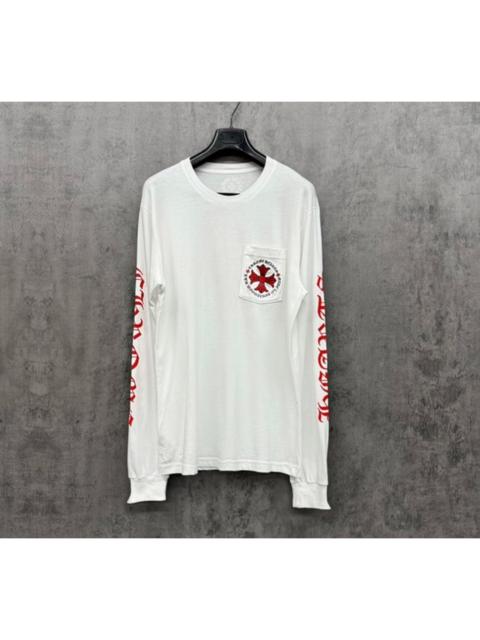Chrome Hearts Chrome Hearts Limited Edition White & Red Cross Long-Sleeve Shirt