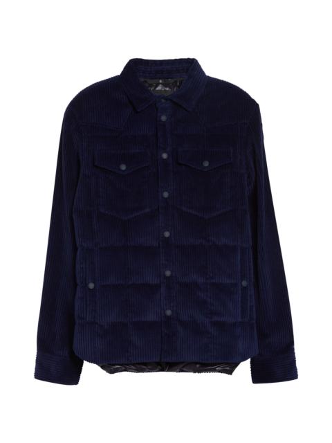 Moncler Grenoble Moncler Grenoble Gelt Quilted Corduroy Shirt Jacket in Dark Electric Blue at Nordstrom