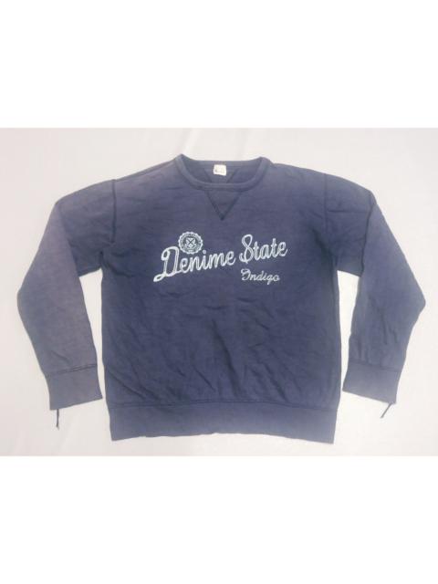 Other Designers Denime × Japanese Brand × Vintage - 🔥 Rare Vintage Denime Sun Faded Blue Sweatshirt