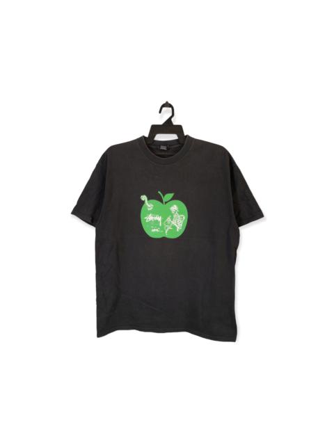 Other Designers Vintage - Vintage Stussy Green Apple Skull Tee