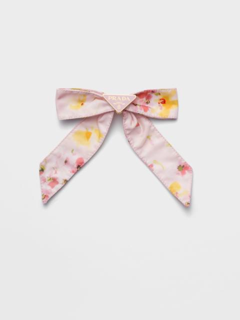 Prada Floral print Re-Nylon hair clip