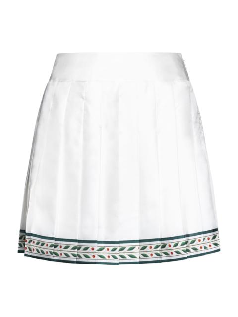 CASABLANCA Pleated Silk Miniskirt