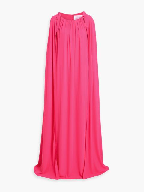 CAROLINA HERRERA Cape-effect crepe gown