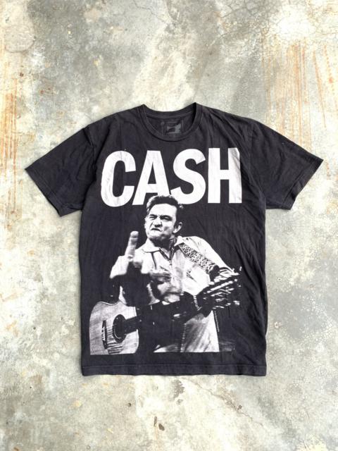Other Designers Band Tees - Sun faded Jonny Cash OverPrint Fuck Tshirt