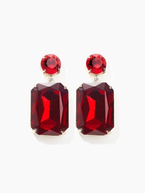CAROLINA HERRERA Crystal Riviere Drop Earrings