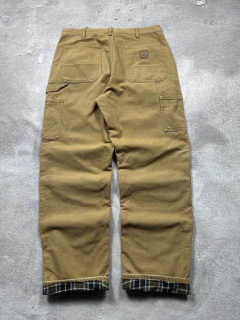 Carhartt Vintage Carhartt Carpenter Flannel lined B111 BRN Big Logo