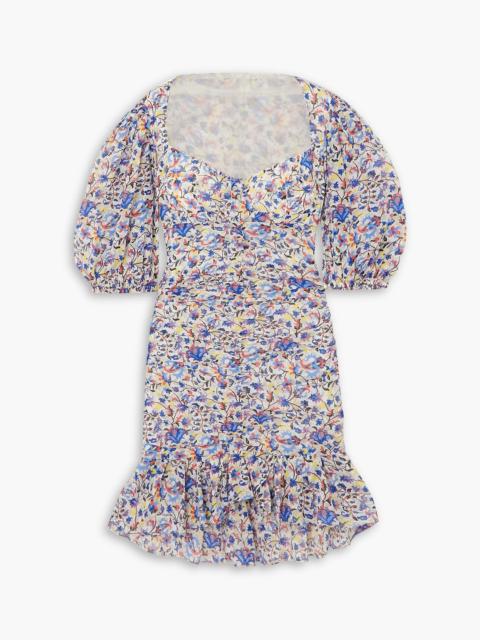 Isabel Marant Étoile Lunesa ruched printed cotton-voile mini dress