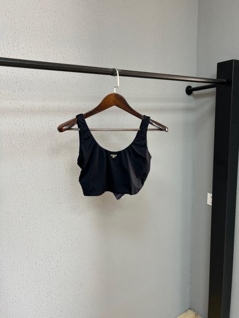 Prada Prada black triangle logo nylon sports vest