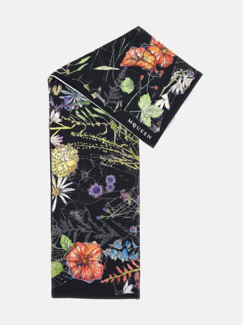 Alexander McQueen SPIDER FLORAL SILK SCARF