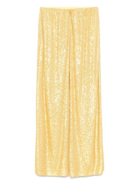 Norma Kamali - Norma Kamali Wide Leg Sequins Pants